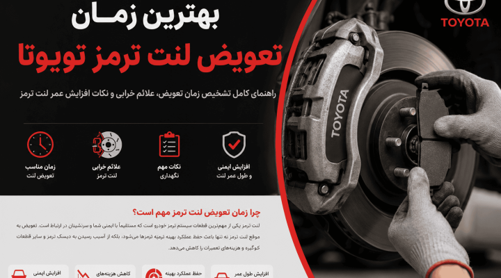 بهترین زمان تعویض لنت ترمز تویوتا بهترین زمان تعویض لنت ترمز تویوتا