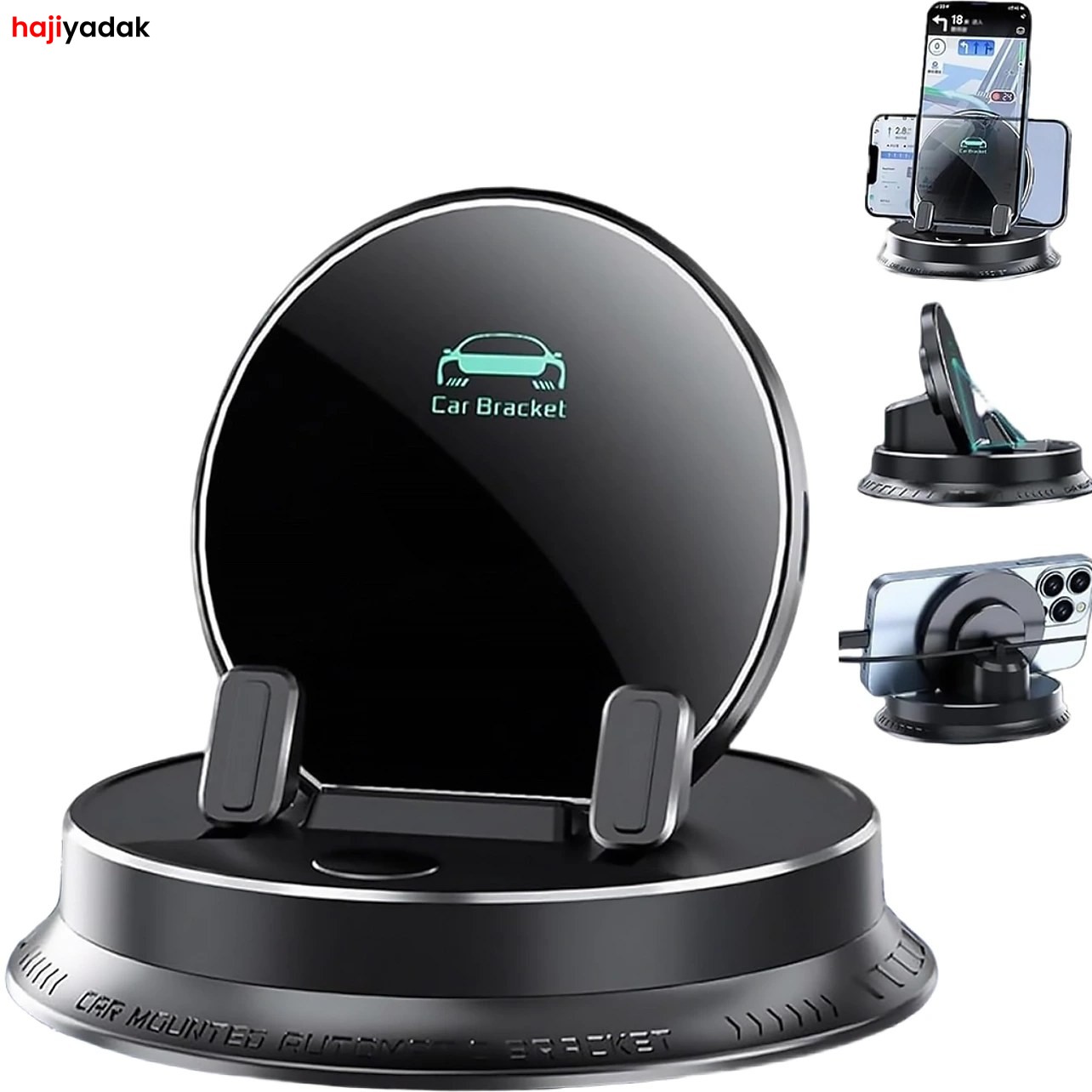 هولدر موبایل اتوماتیک چرخشی 360 درجه قابل شارژ داخل خودرو A9