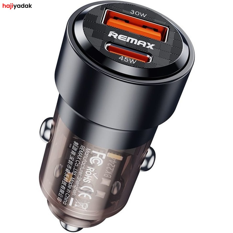 شارژر فندکی ریمکس مدل RCC360 ظرفیت 75 وات دو پورت